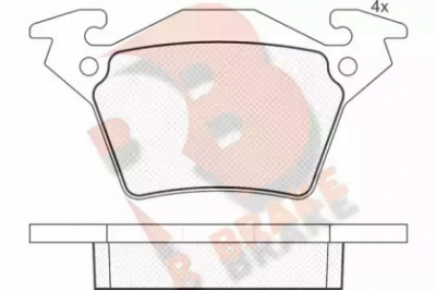 R BRAKE rb1284 -  Комплект тормозных колодок, дисковый тормоз